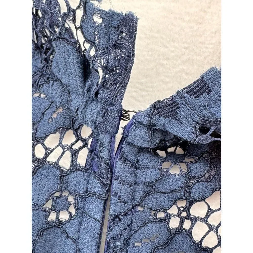 Free People Womens Halter Lace Top Sweet Meadow Dreams In Blue Sz S - Picture 5 of 11